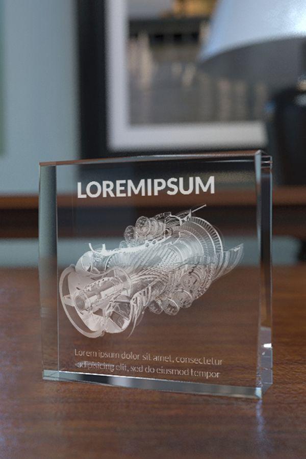Trophée en verre -  GLA0110