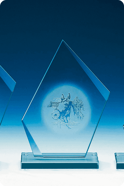 Trophée en verre -  GLA0216