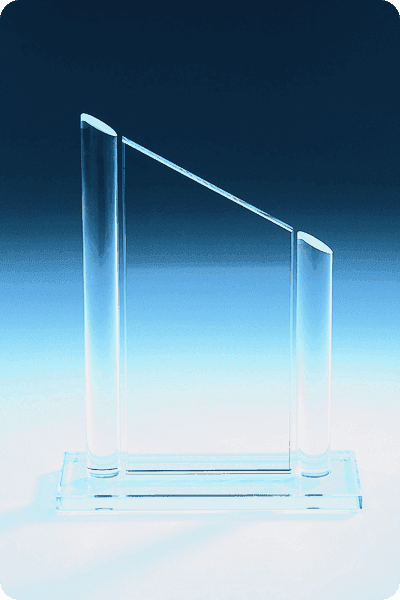 Trophée en verre -  GLA0228