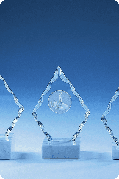 Trophée en verre -  GLA0229