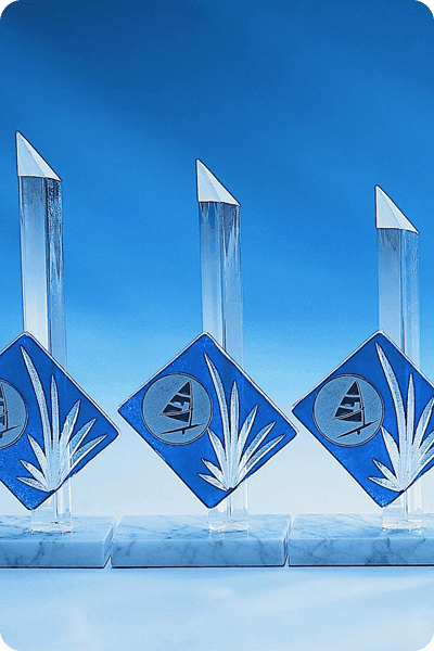 Trophée en verre -  GLA0231