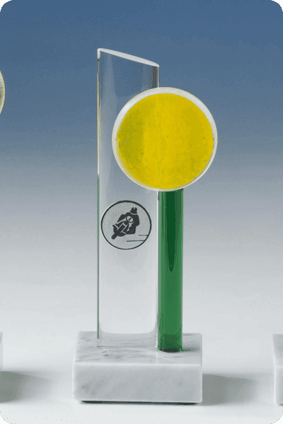 Trophée en verre -  GLA0291
