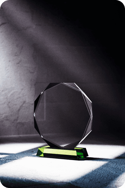 Trophée en verre -  GLA0413