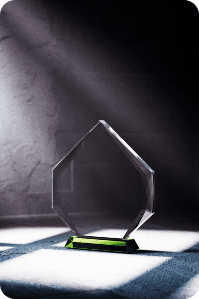 Trophée en verre -  GLA0414