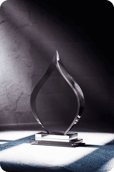 Trophée en verre -  GLA0415