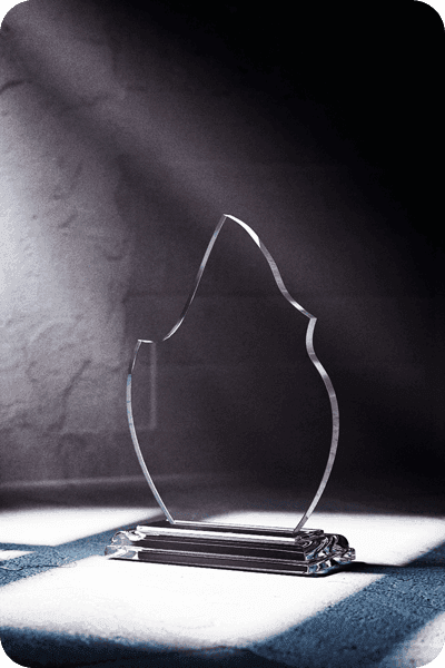 Trophée en verre -  GLA0416