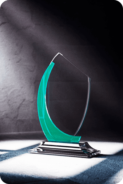 Trophée en verre -  GLA0418
