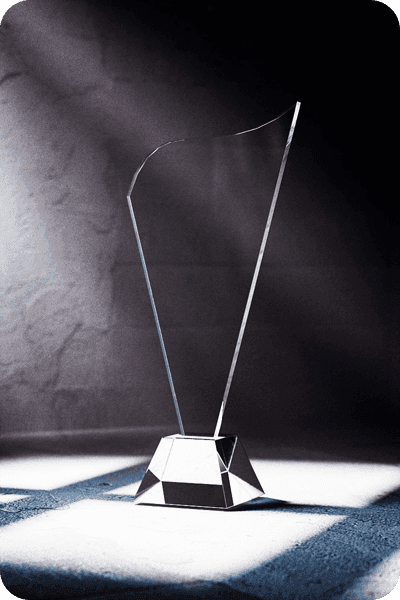 Trophée en verre -  GLA0433
