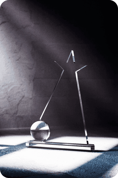 Trophée en verre -  GLA0441