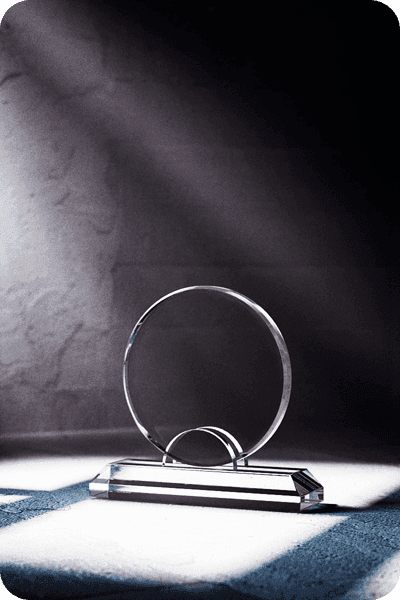 Trophée en verre -  GLA0444