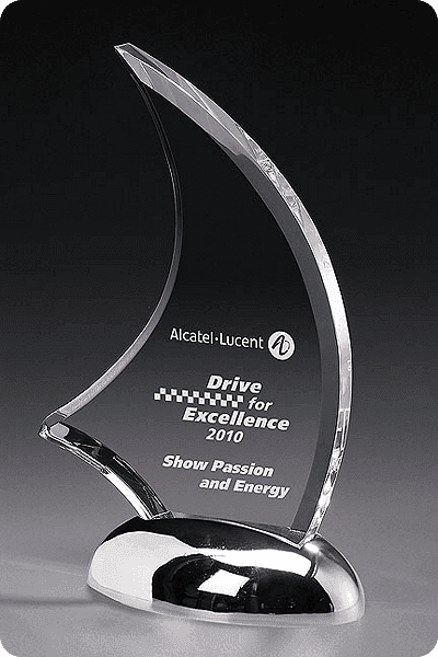 Trophée en verre -  GLA0972