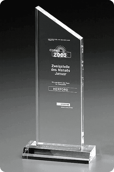 Trophée en verre -  GLA0976